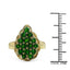 Bague de fiançailles en argent sterling avec diopside chrome véritable de 1,71 carat
