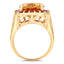 9.38 Carat Genuine Citrine & Orange Sapphire Sterling Silver Ring