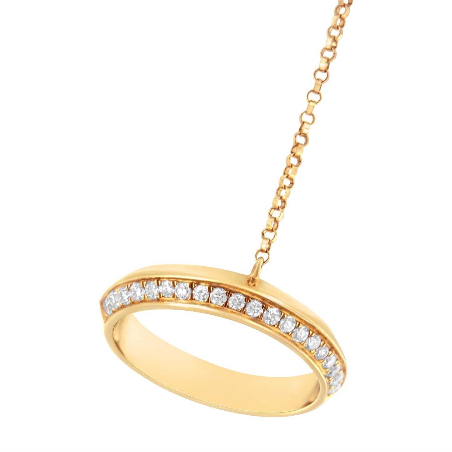 Pulsera de Cadena de Mano de Diamante en Oro Amarillo de 14K - 7"