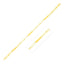 Pulsera de eslabones de cadena de papel de oro amarillo de 14k y barra de oro