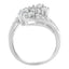 Anillo de Banda de Clúster de Diamantes en Oro Blanco de 14KT