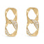 14K Yellow Gold Plated Diamond Drop Earrings in Sterling Silver