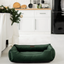 Lit pour chien en velours luxueux avec nid d'oiseau en vert émeraude