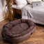 Lit pour chien en forme de beignet câlin et luxueux pour un confort ultime