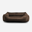 Luxurious Cotton Dog Sleeper Bed in Rich Brown