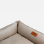 Lit orthopédique en velours luxueux beige