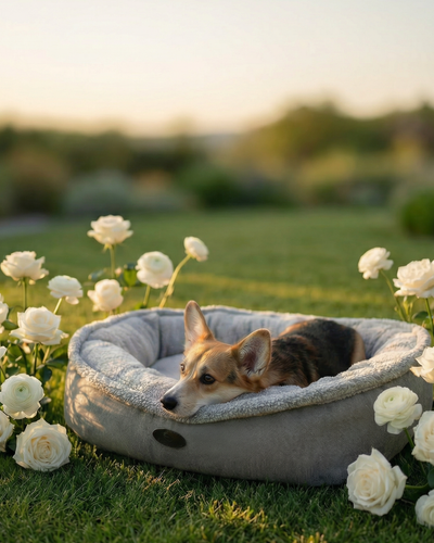 Cozy Curled-Up Dog Bed