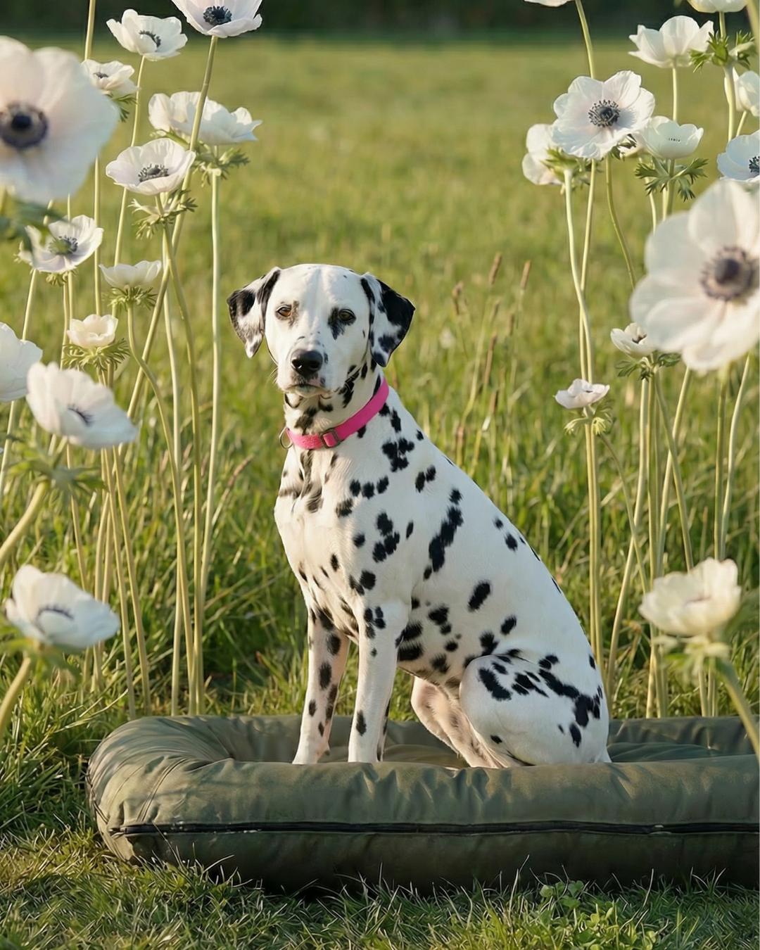 Lit de détente imperméable écologique pour chiens - Vert