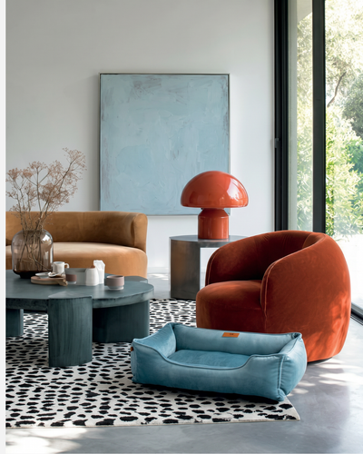 Lit pour chien en velours luxueux - Édition Tiffany