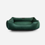 Lit pour chien en velours luxueux avec nid d'oiseau en vert émeraude