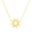 Collier en or jaune 14 carats en forme de soleil