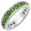 Anillo de Compromiso de 1.33 Quilates de Diopsido de Cromo Genuino en Plata Esterlina .925