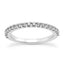 Anillo de boda de diamantes con engaste compartido en oro blanco de 14k