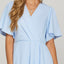 Charming Ruffled Flutter Sleeve Mini Dress for Women – Effortlessly Stylish Surplice Design - Korvel