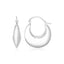 Sterling Silver Polished Puffed Hoop Earrings
