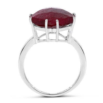 Bague de fiançailles en argent sterling avec rubis teinté de 8,20 carats