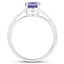 0.95 Carat Genuine Tanzanite Sterling Silver Engagement Ring