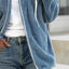 Cozy Fleece Zip-Up Hooded Jacket - Plus Size