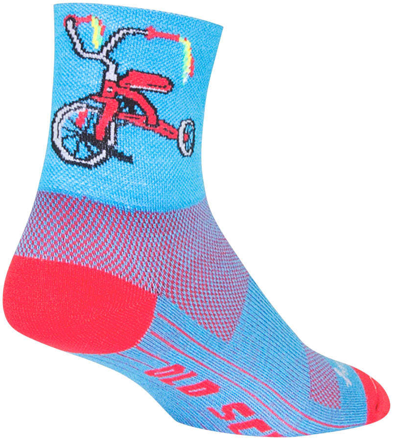 SockGuy Classic Trike Socks - Blue/Red Large/X-Large
