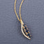 Pendentif en or jaune 14K avec saphir bleu et diamant de 0,40 carat