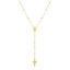 Collar de Rosario Lariat de Oro Tri Color de 14k