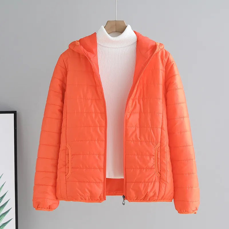 Chaqueta acolchada de algodón versátil para mujer