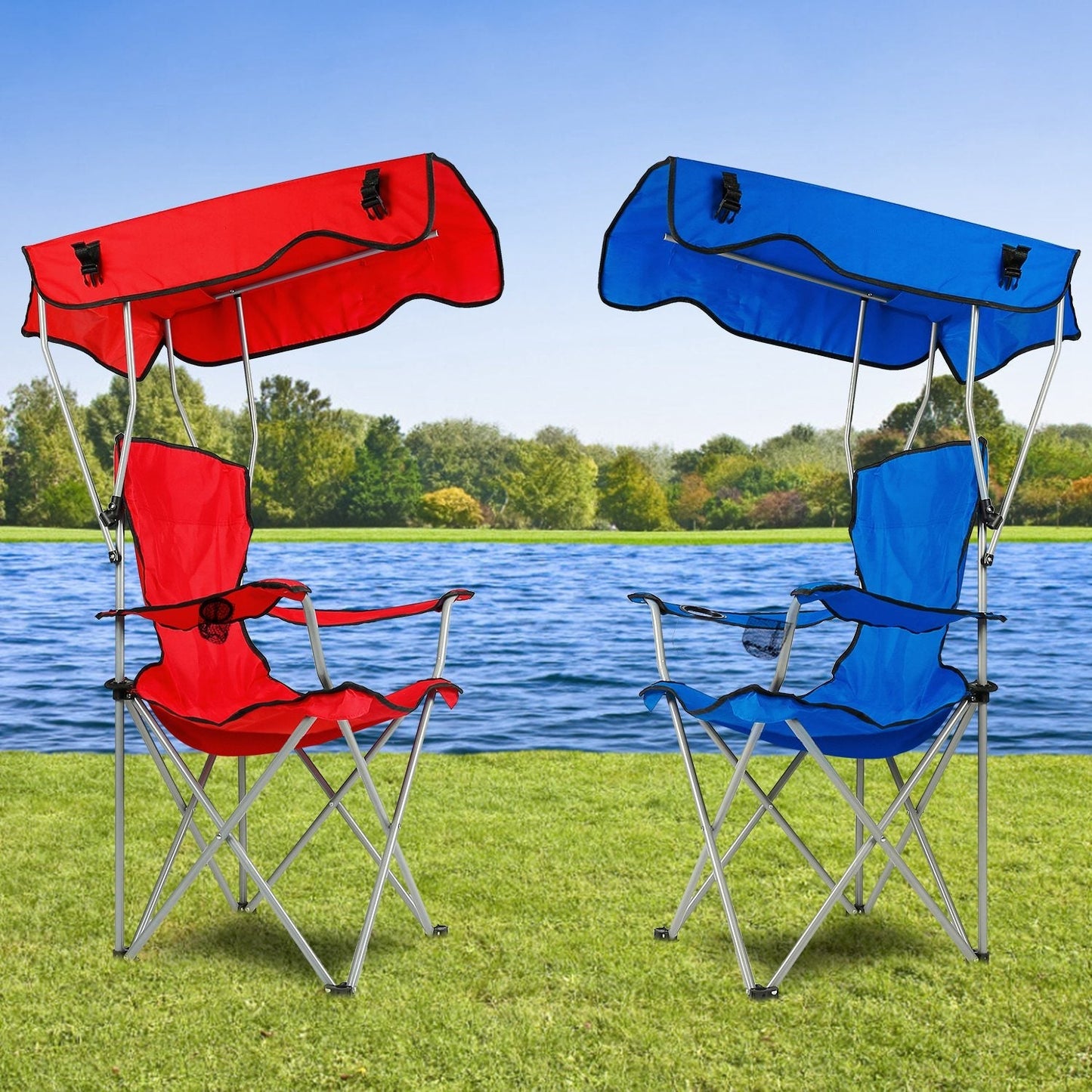 Silla de Playa Plegable GBruno con Dosel