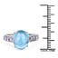 Bague en argent sterling avec topaze bleue suisse de 4,77 carats et tanzanite