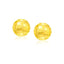 14k Yellow Gold Round Faceted Stud Earrings