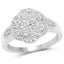 Bague en Argent Sterling Plaquée Or Jaune 14K avec Diamants Blancs de 0,29 Carat
