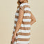 Vestido Mini de Manga Corta a Rayas Chic para Mujeres
