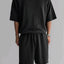 Men's Plus Size Round Neck Top and Shorts Set