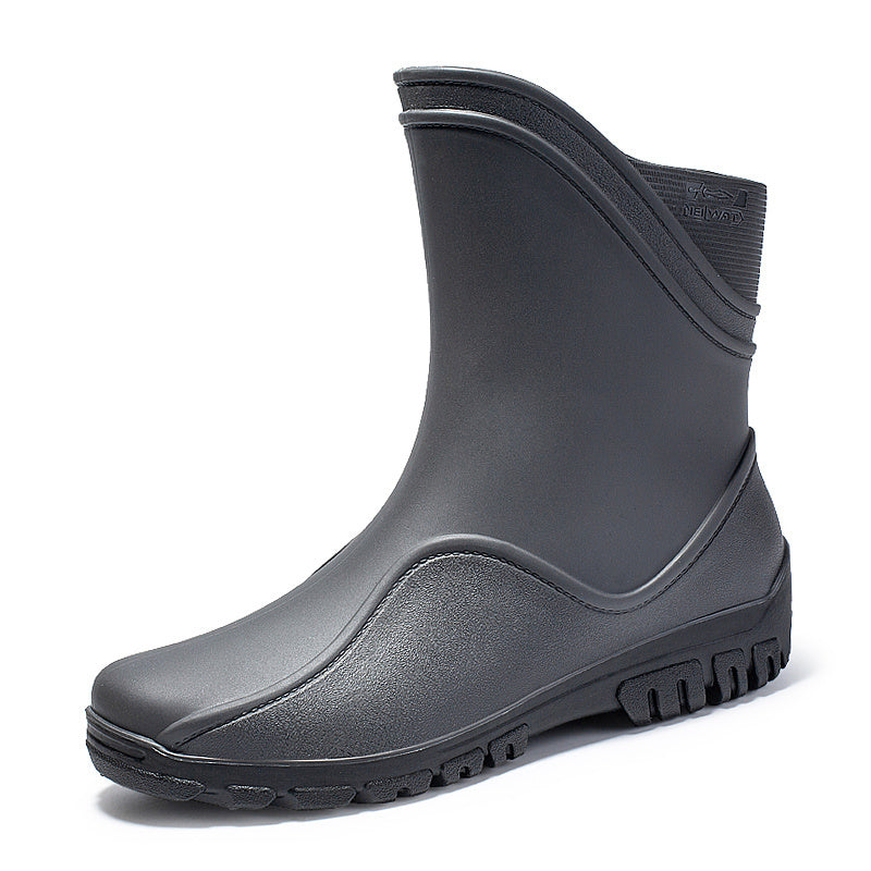 Men's Mid-Tube Waterproof Outdoor Boots