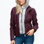 Veste à couches à double fermeture éclair pour femmes, chaude et élégante, avec capuche en fausse fo
