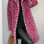Fall Winter Leopard Print Plush Mid-length Coat
