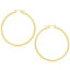Boucles d'oreilles créoles en or jaune 14 carats poli - 55 mm