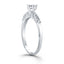 14k White Gold Shared Prong Accent Diamond Engagement Ring
