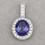 Pendentif en or blanc 18K avec tanzanite et diamants de 10,15 carats