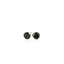 Boucles d'oreilles en or blanc 14k avec zircon cubique noir