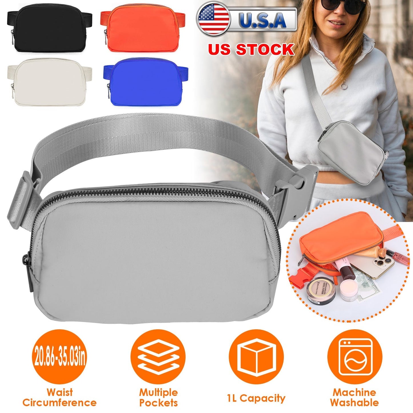 GBruno Unisex Waist Pouch Belt Bag