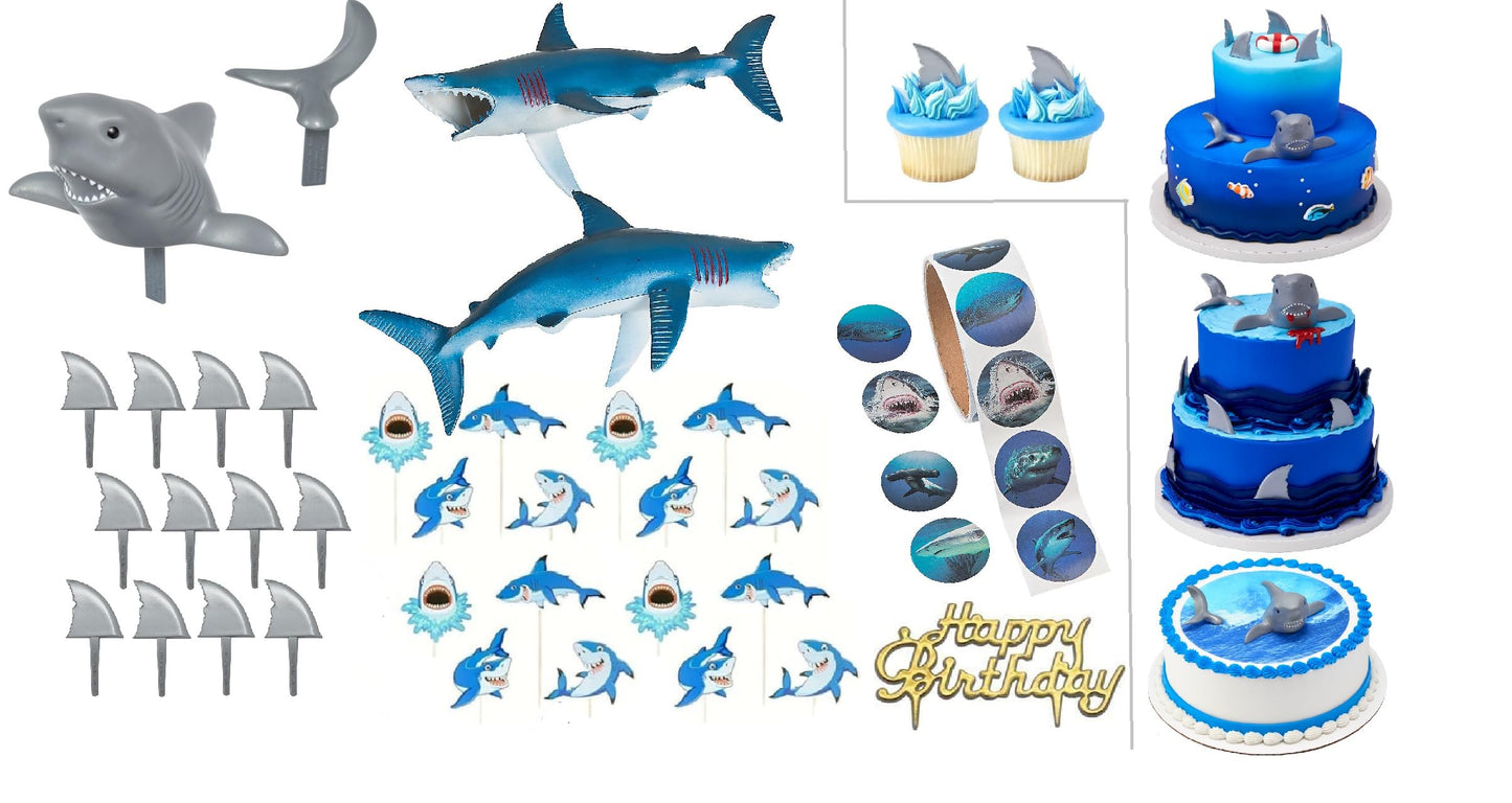 Large Shark Cake Kit for Ocean-Themed Celebrations