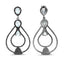 8.81 Carat Blue Topaz & Black Spinel Sterling Silver Earrings