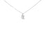 Collier Pendentif Spiral en Diamant Solitaire en Or Blanc 10K