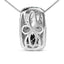 Collar con colgante de diamante y esmalte turquesa de plata esterlina .925