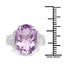 Bague en argent sterling de 8,98 carats avec améthyste véritable et topaze blanche
