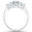 1.89 Carat Aquamarine & White Topaz Sterling Silver Engagement Ring