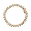 Pulsera de Tenis S-Curve de Diamantes Chapada en Oro Amarillo de 14K - 7"