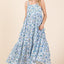 Robe Maxi Sans Manches à Imprimé Floral Élegante