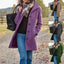 Abrigo Elegante de Mujer de Largo Medio con Solapa para Invierno
