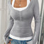 Camiseta de Estilo de Dos Piezas con Escote Redondo
